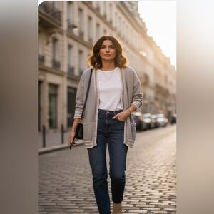 Stylish JNY Women's Gray Cardigan